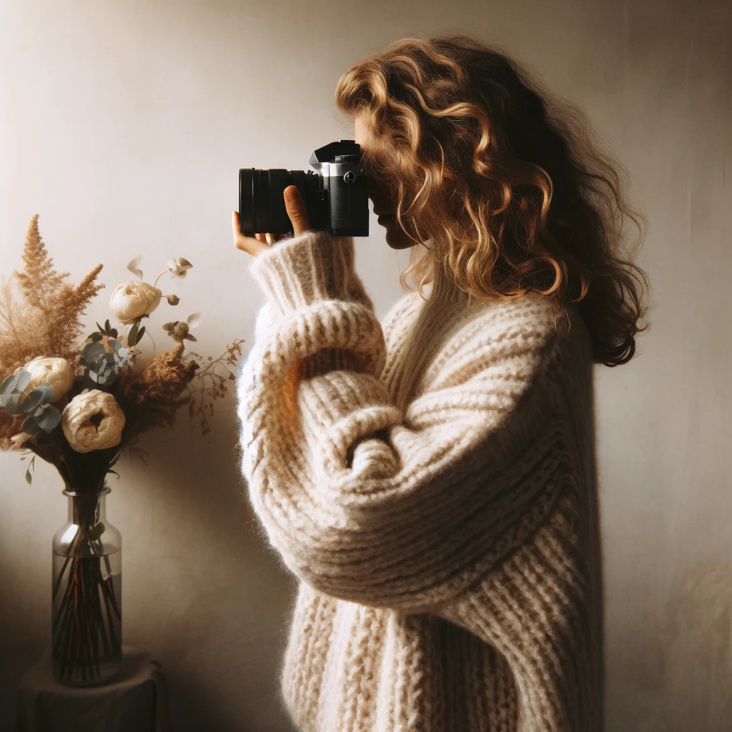 girl-with-big-knit-sweater-holding-a-camera